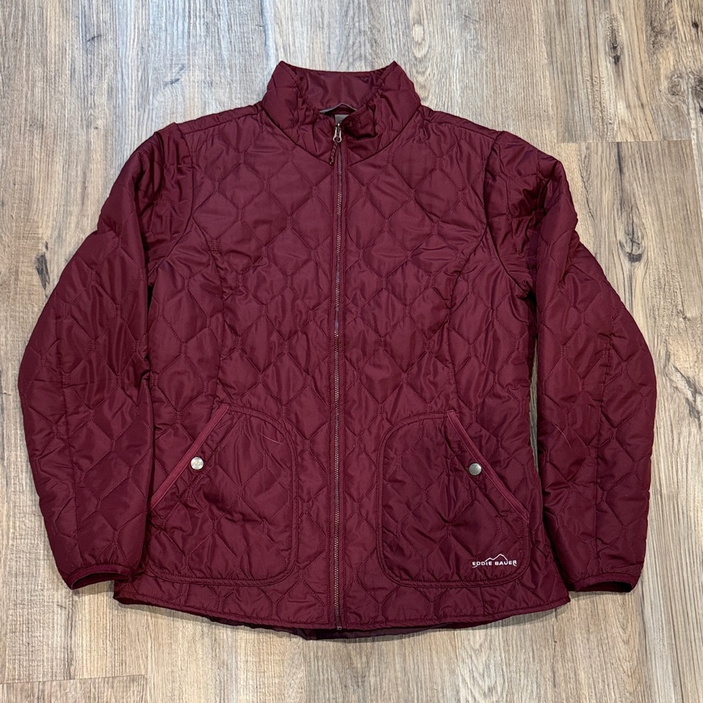 Eddie Bauer Maroon Quilted Jacket